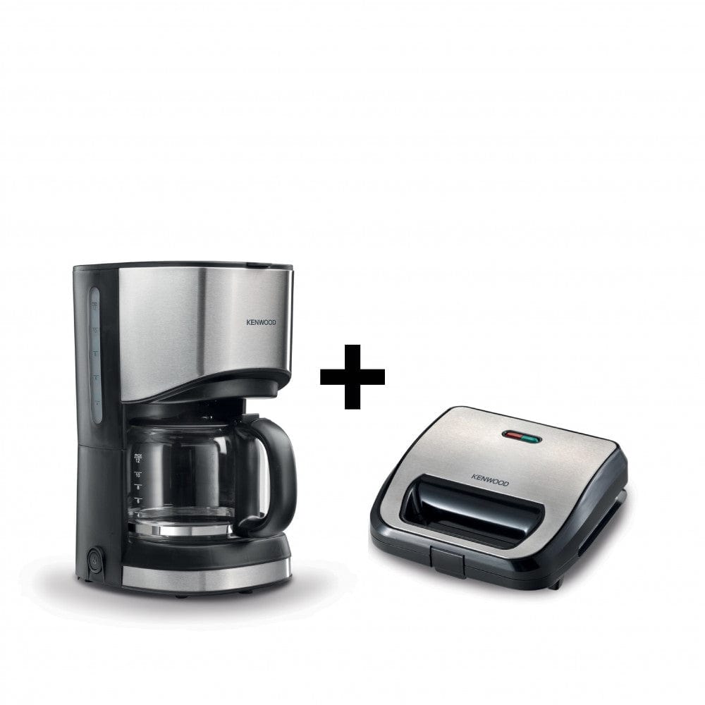 Kenwood Drip Coffee Maker CMM10.000BM + Kenwood 3in 1 Sandwich Maker Black SMM02.000SI