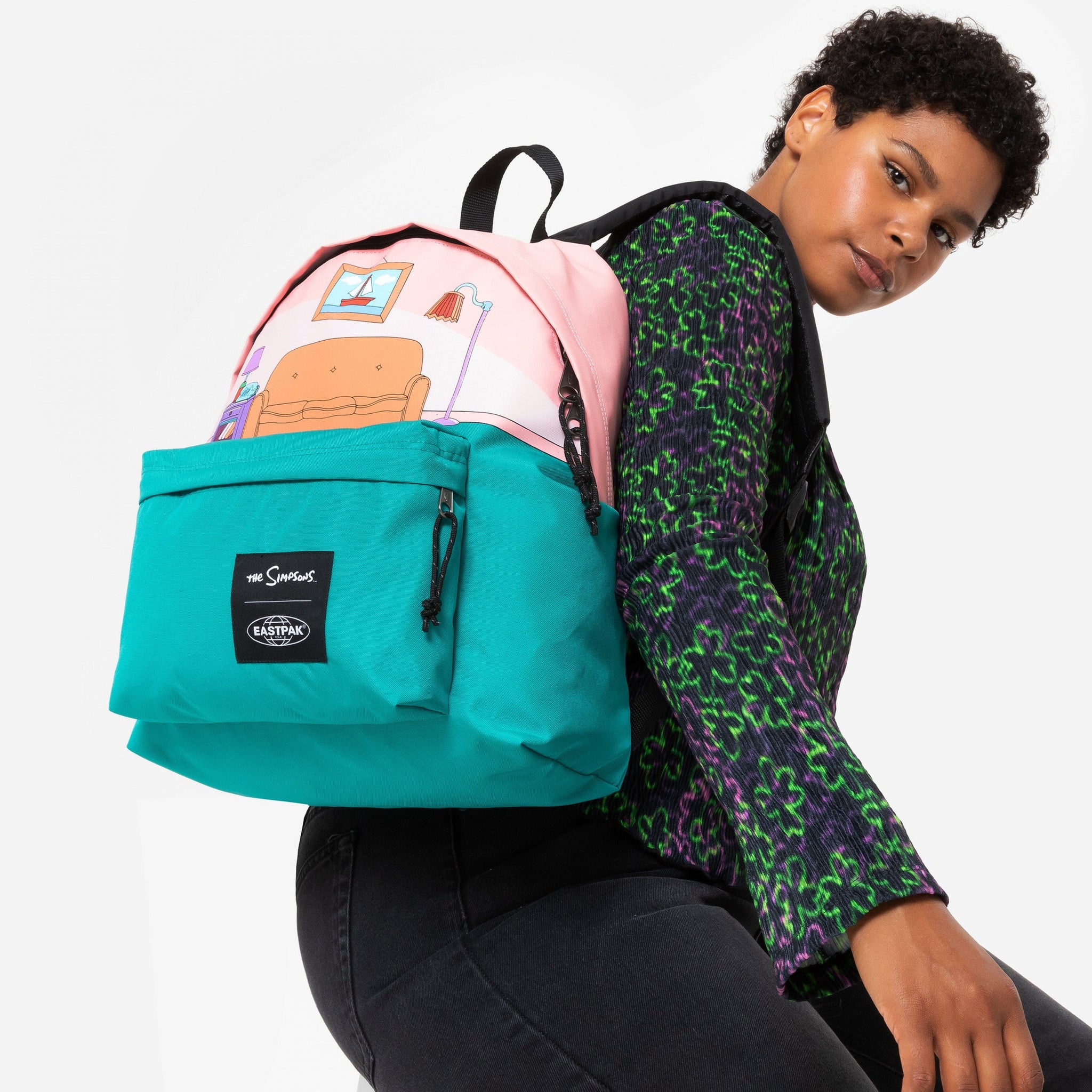 Eastpak Padded Pak'R Medium Backpack The Simpsons Sofa EK0006207A5