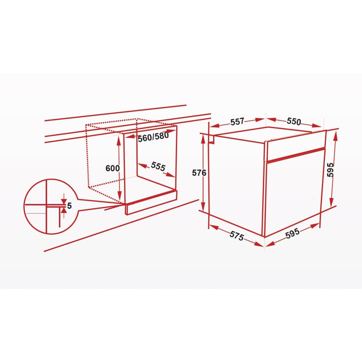 فرن كهربائي هوفر سعة 75 لتر