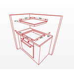 موقد غاز زجاجي من هوفر 30 سم