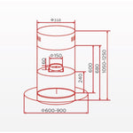 شفاط هوفر المدمج في الجزيرة 90 سم