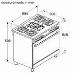 موقد غاز بوش من السلسلة 8، مقاس 90 × 60 سم