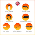 غسالة ضغط هوفر بقوة 140 بار مع 7 ملحقات