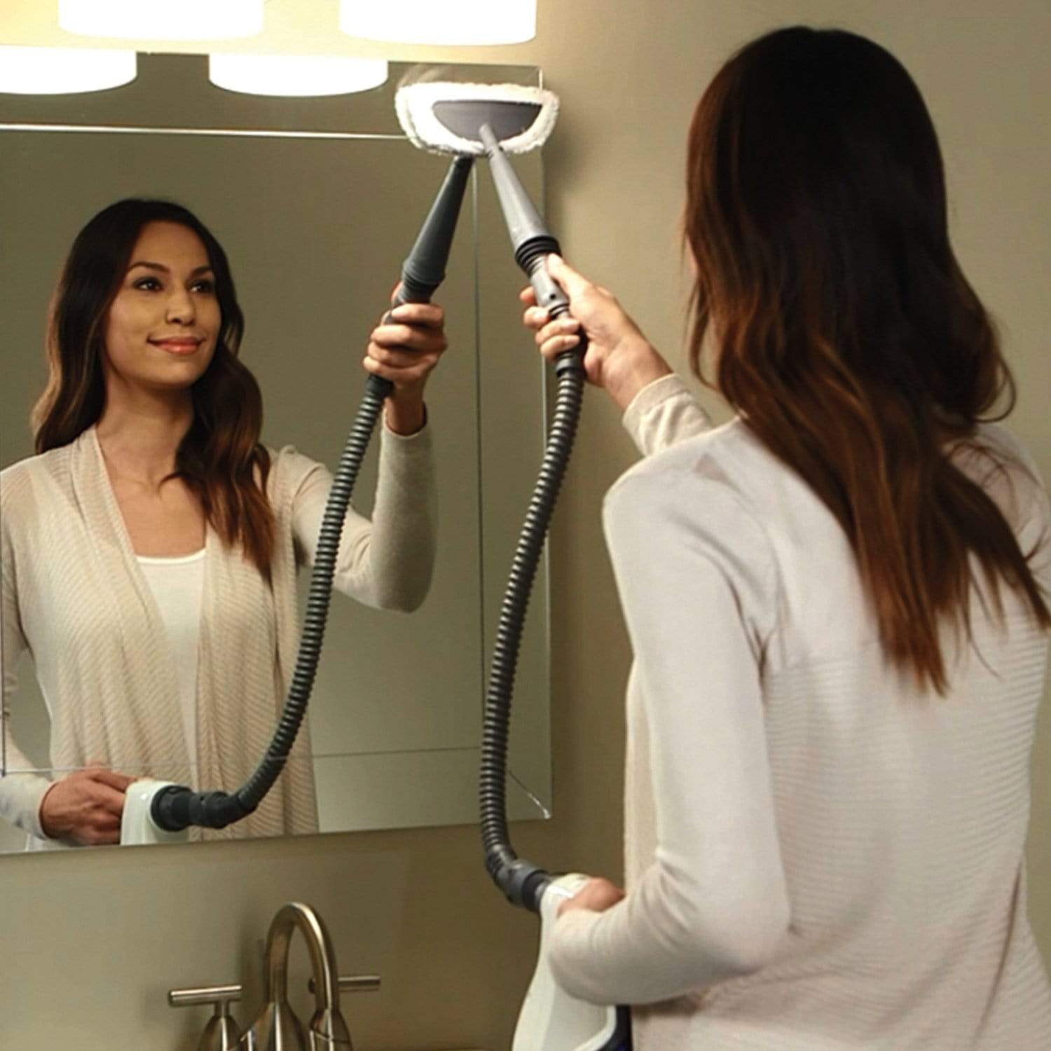 ممسحة بخارية هوفر 2 في 1 مع مكنسة كهربائية يدوية قابلة للفصل