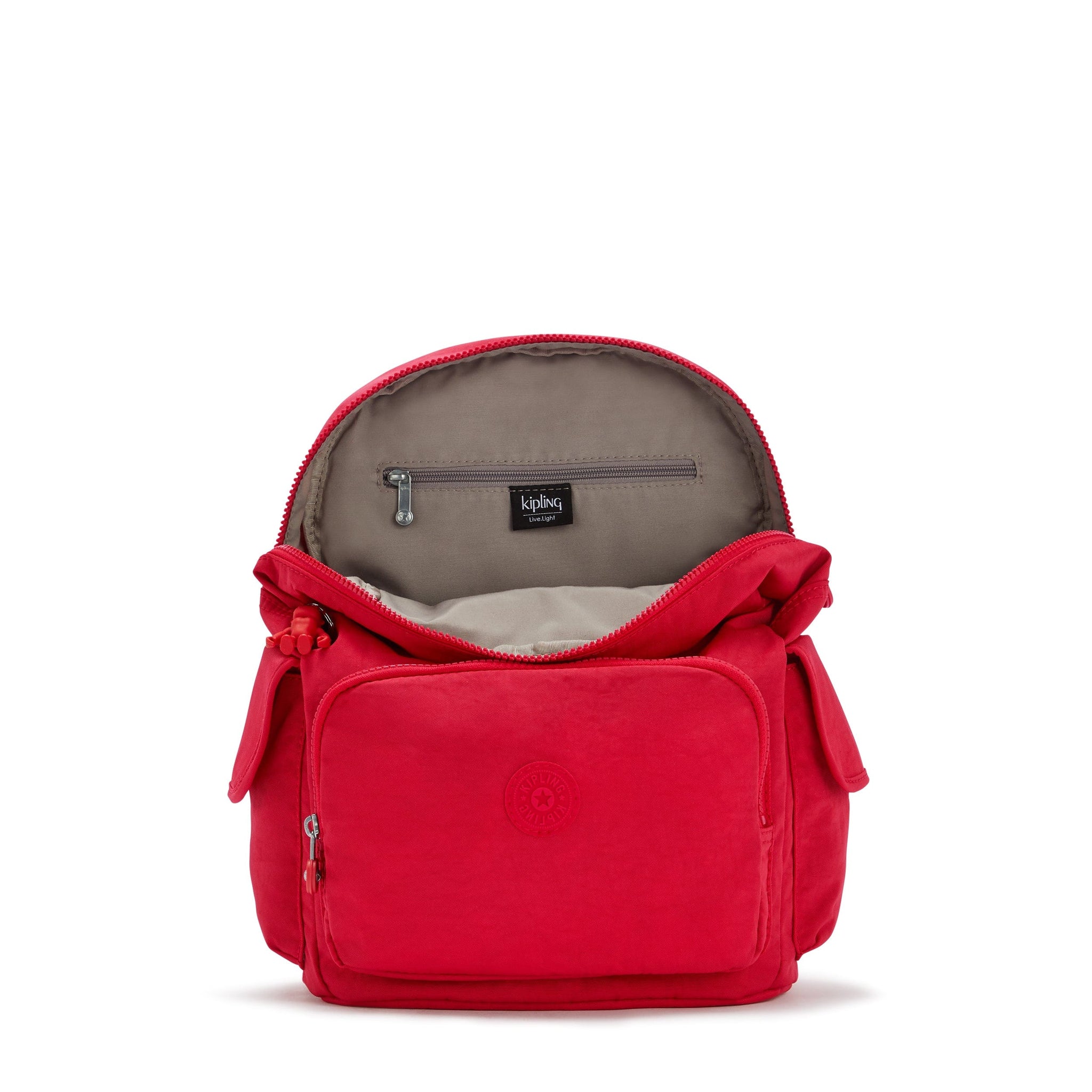 حقيبة ظهر كيبلينج سيتي باك متوسطة الحجم باللون الأحمر C212147-Z33