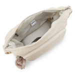 حقيبة كيبلينج غاب كبيرة الحجم باللون البيج واللؤلؤي C2I3945-3KA