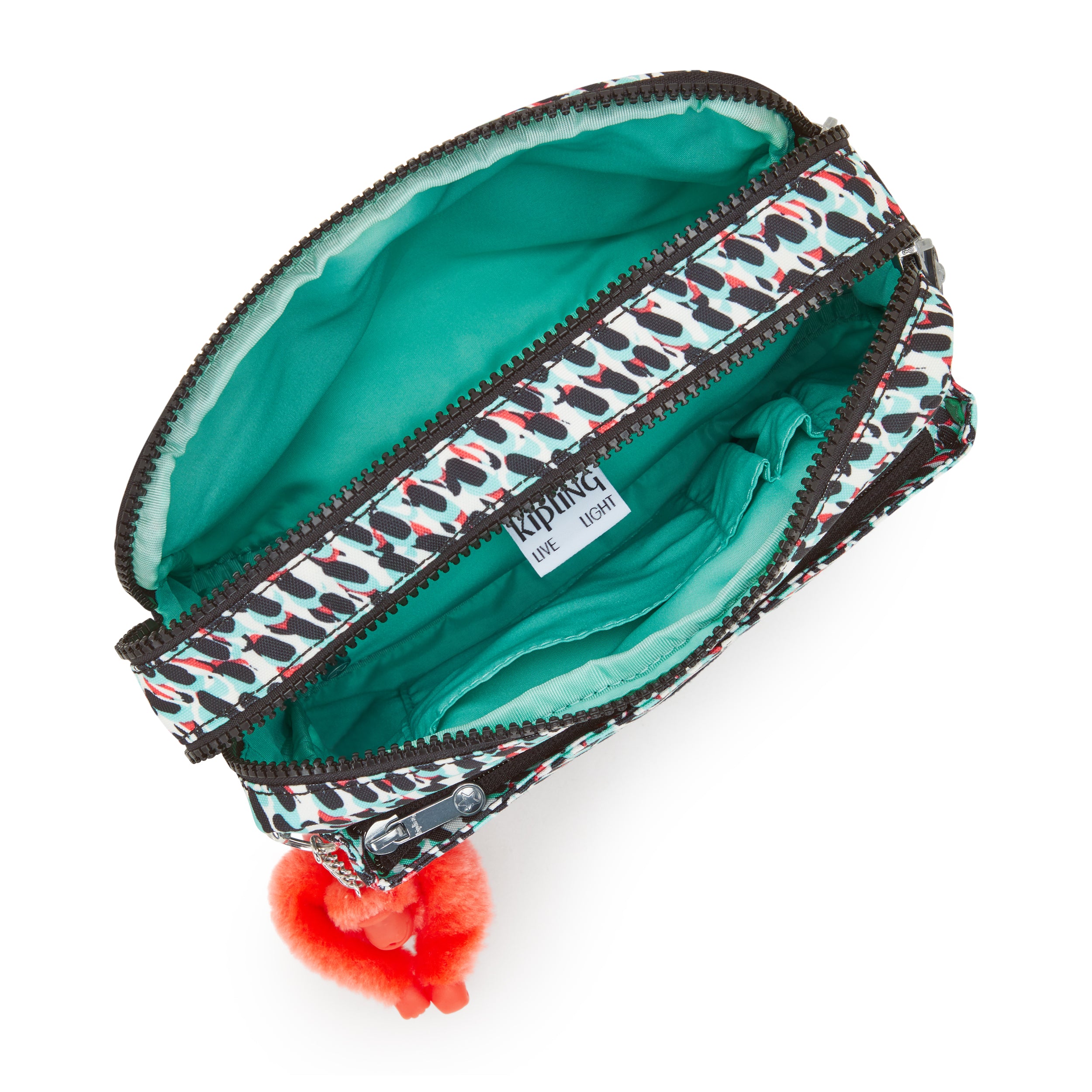 حقيبة كتف متوسطة الحجم بطبعة تجريدية من كيبلينج أبانو إم C2I6237-GN6