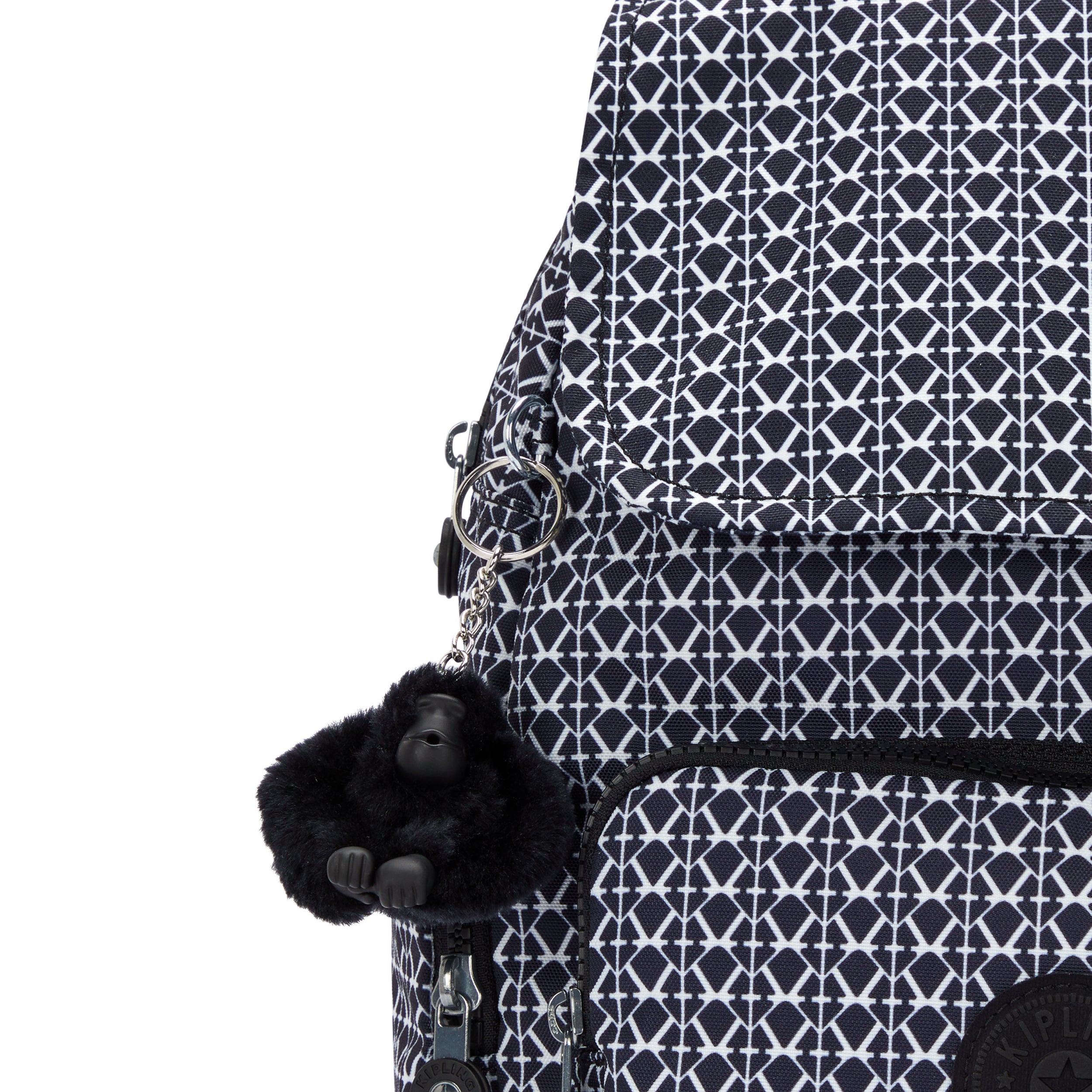 حقيبة ظهر صغيرة بطبعة مميزة من كيبلينج سيتي زيب إس C2I6345-DD2