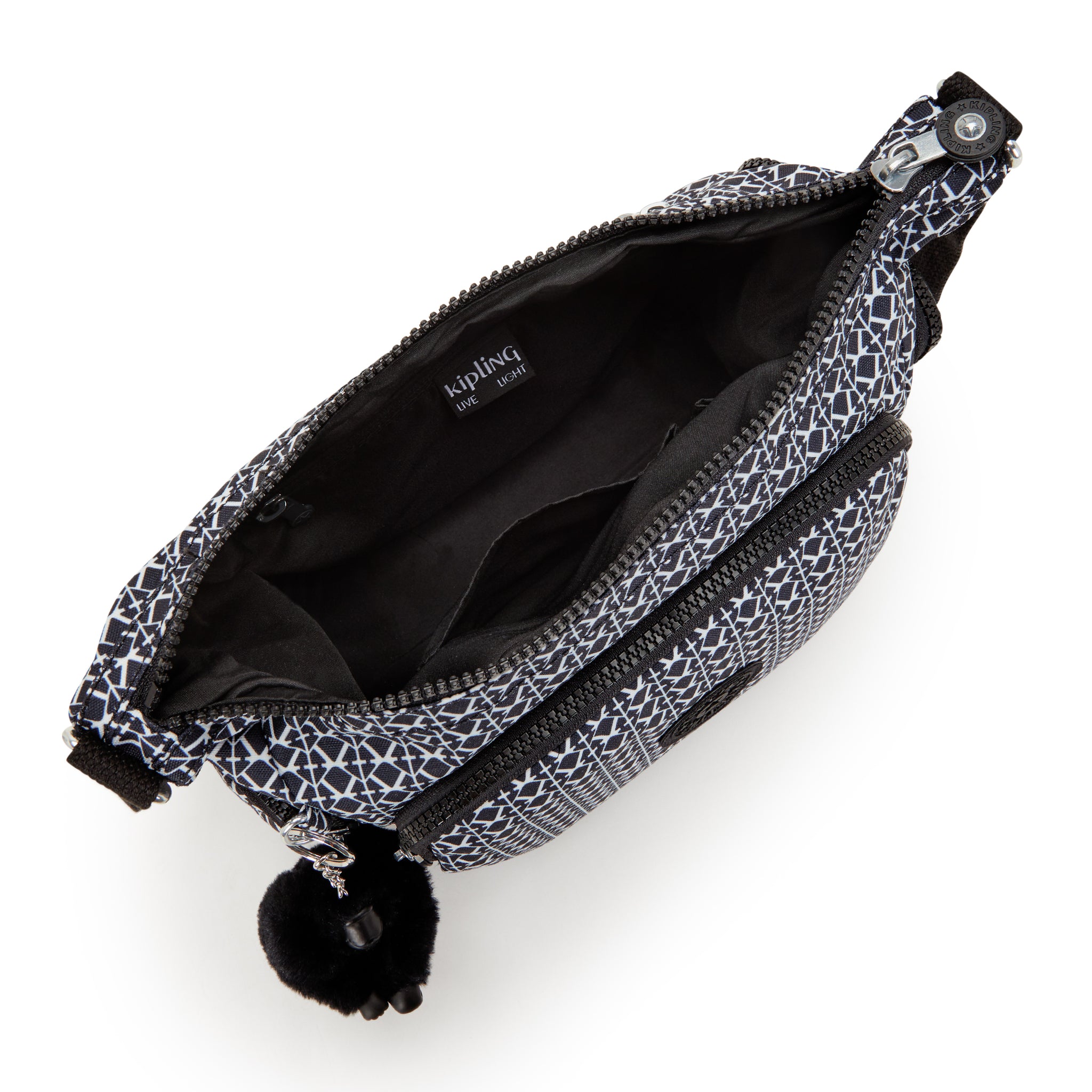 حقيبة كتف متوسطة الحجم بطبعة مميزة من كيبلينج غاب إس C2I6607-DD2