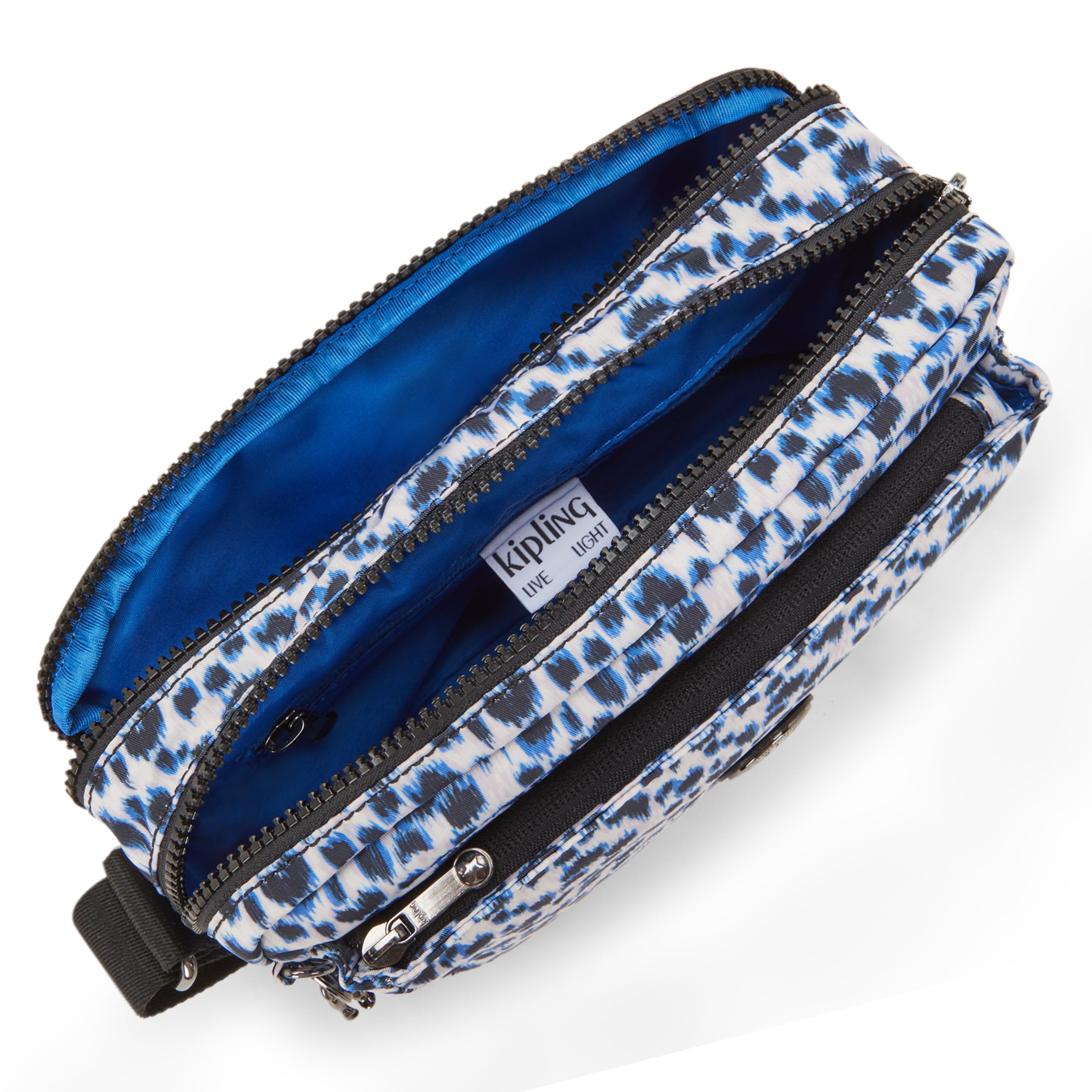 حقيبة كروس بودي متوسطة الحجم من كيبلينج أبانو إم بتصميم جلد النمر الفضولي C2I6847-1HZ