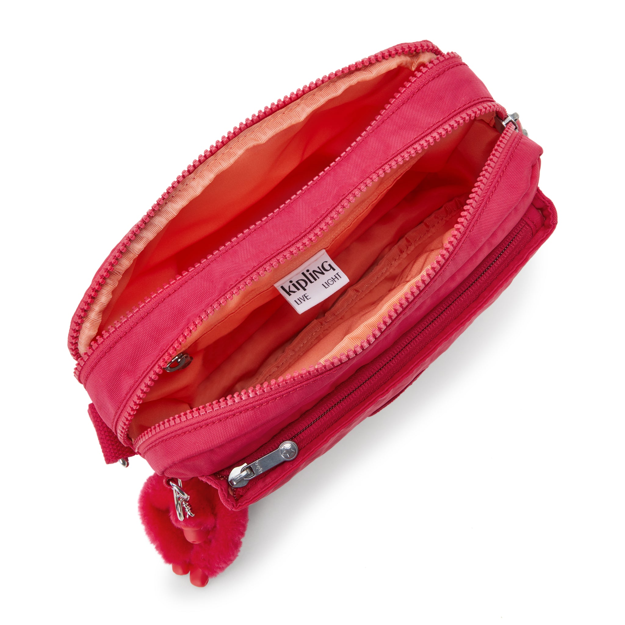 حقيبة كتف متوسطة الحجم وردية اللون من كيبلينج أبانو إم كونفيتي C2I7076-T73