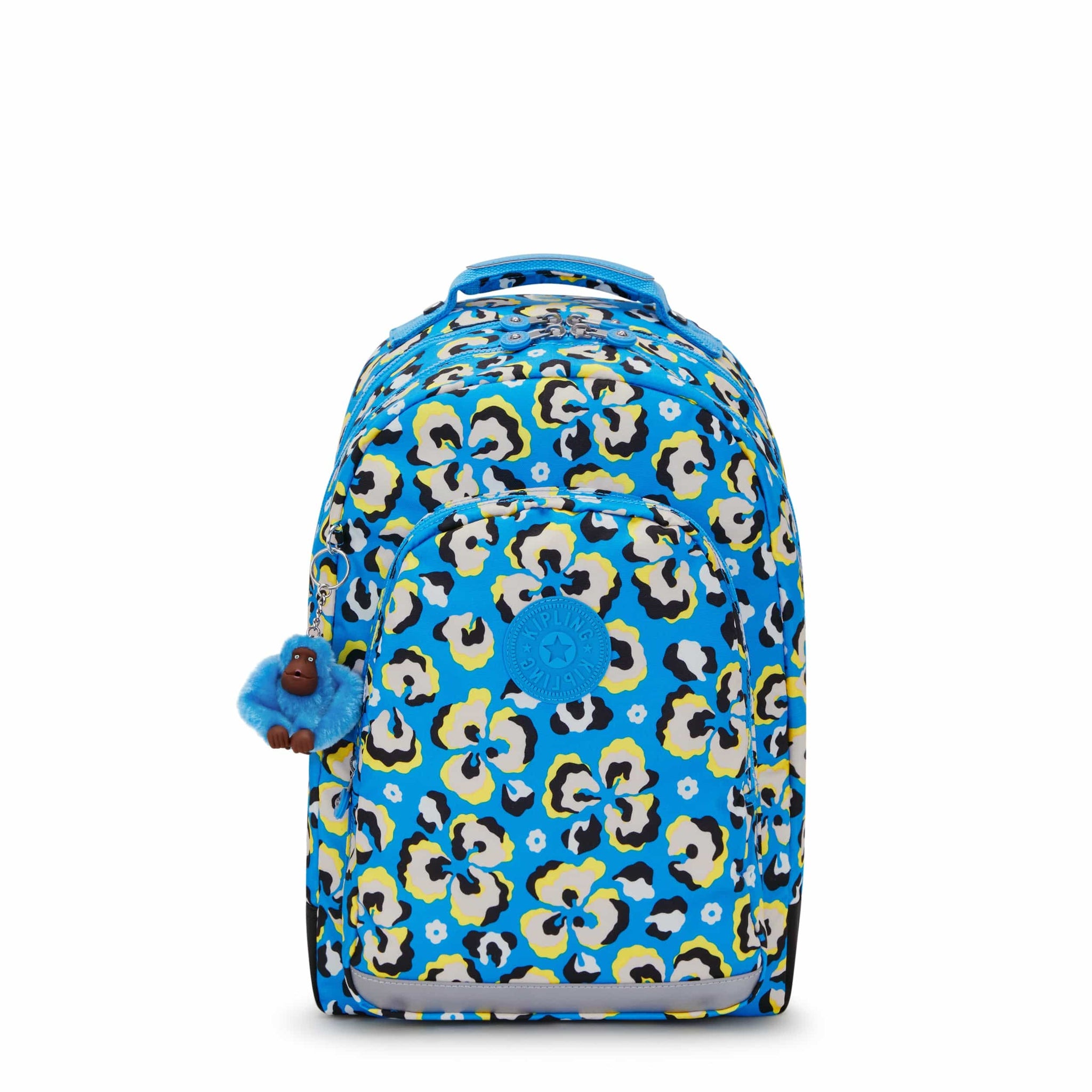 KIPLING-Class Room-Large Backpack (With Laptop Protection)-Leopard Floral-I7090-P2A
