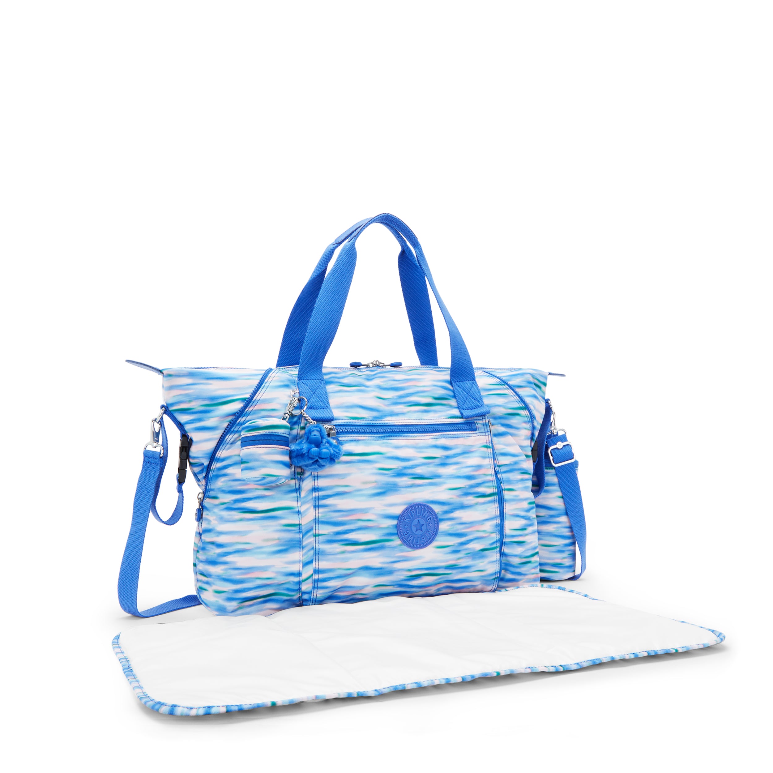 حقيبة أطفال Kipling Art M باللون الأزرق المخفف، حقيبة أطفال كبيرة مع حصيرة تغيير C2I7666-TX9
