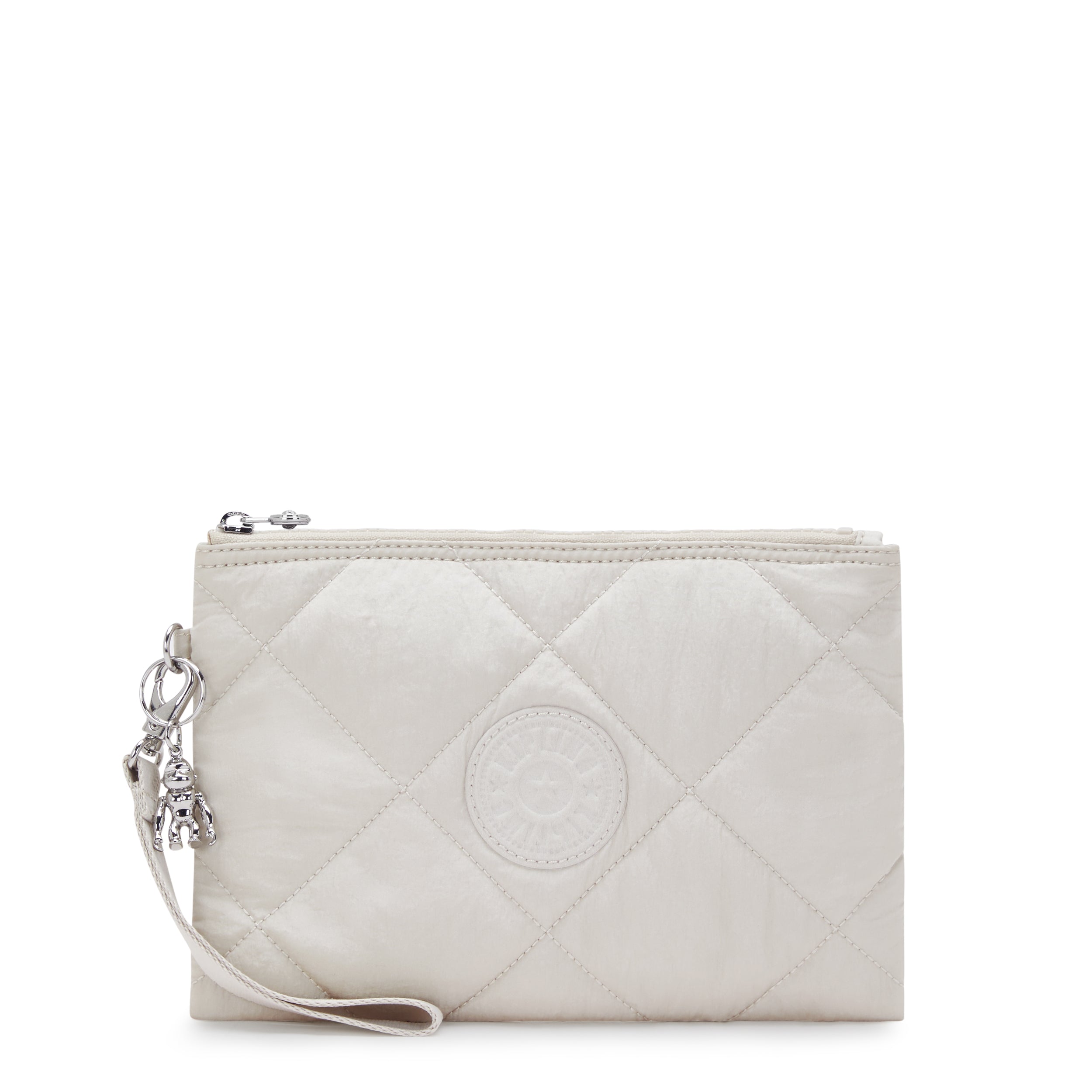 KIPLING-Fancy-Large Flat Pouch (with wristlet)-Airy Beige Ql-I7668-CH2