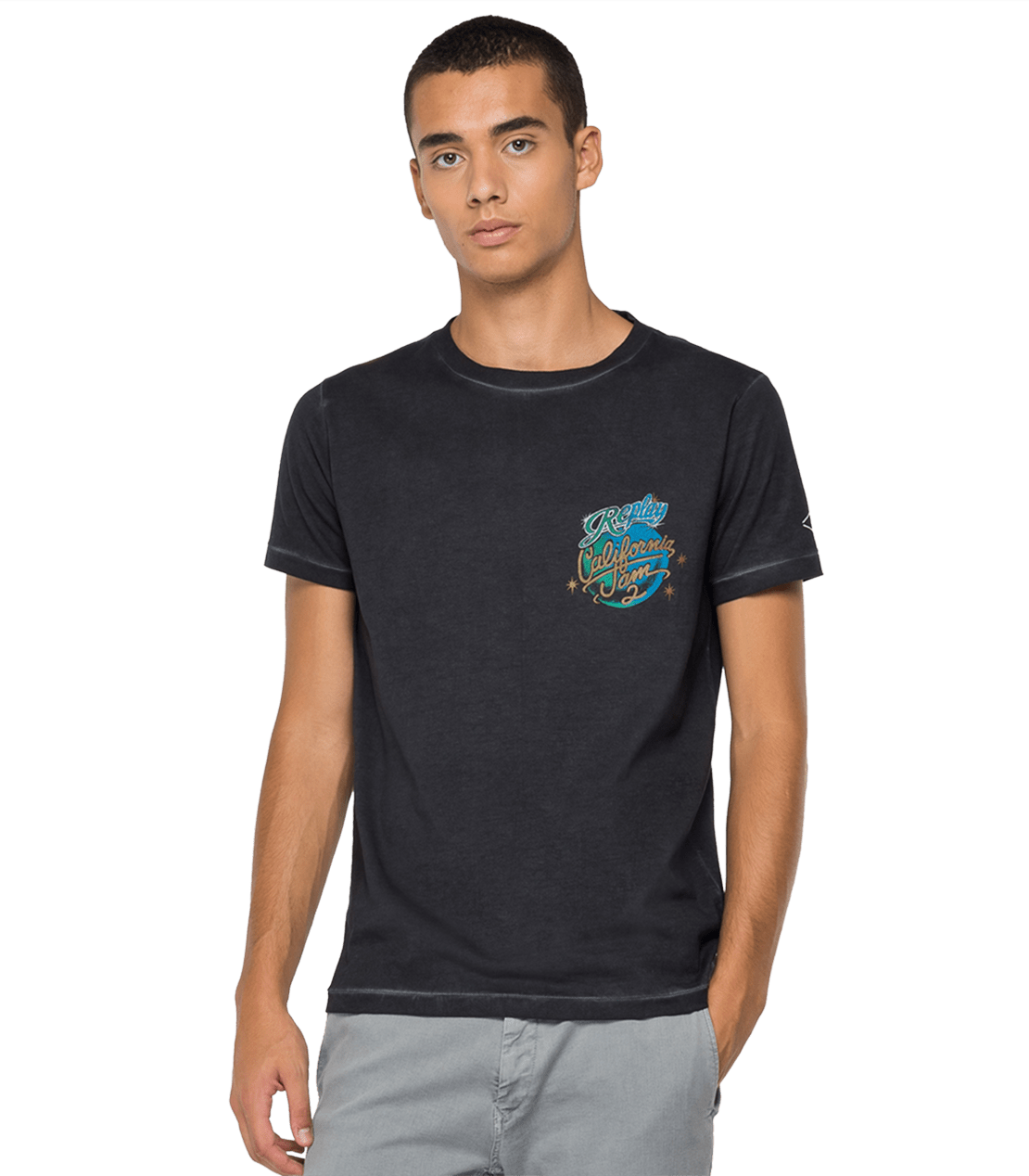 تي شيرت Replay California Jam Crewneck