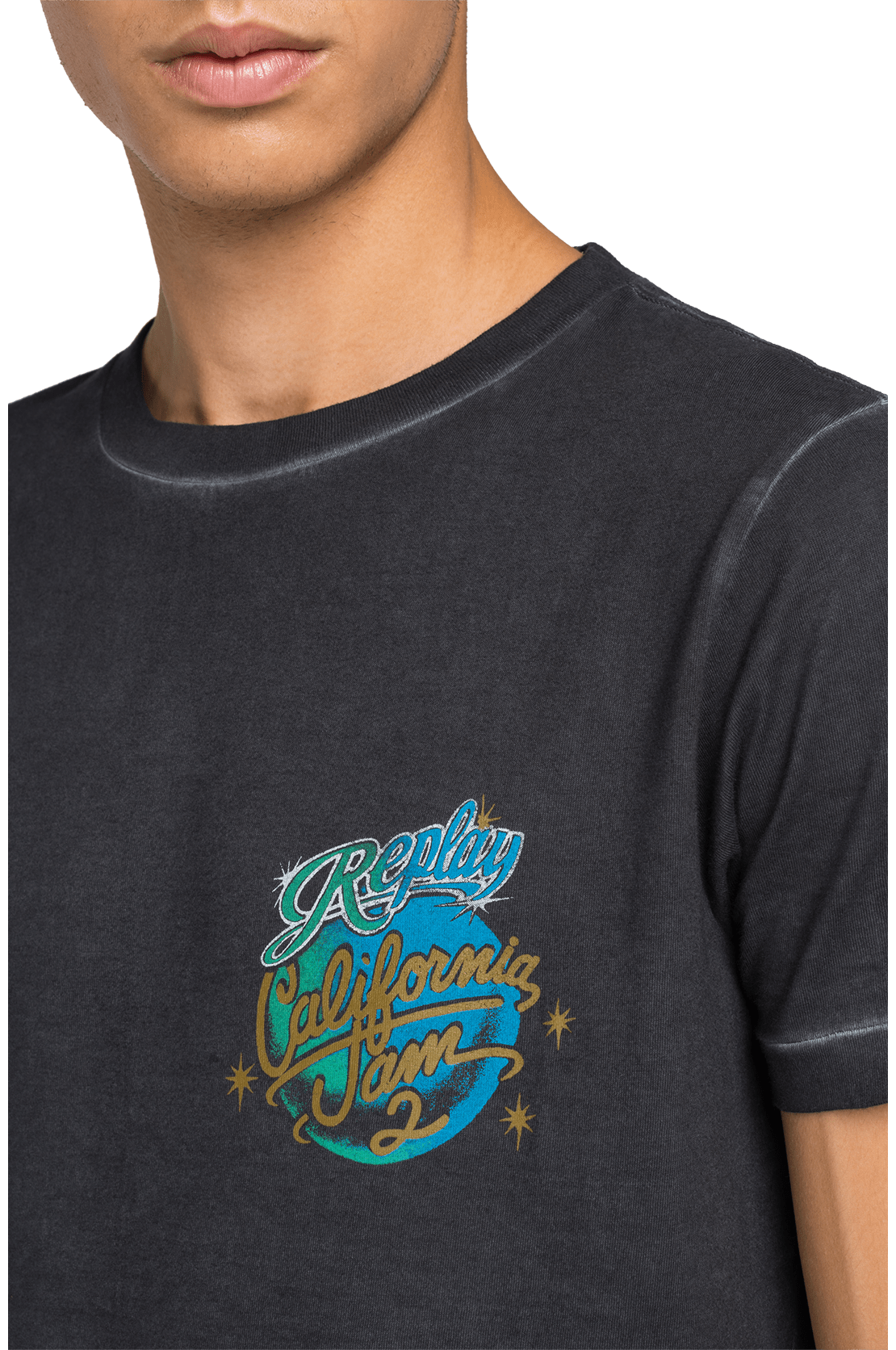 تي شيرت Replay California Jam Crewneck