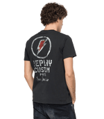 تي شيرت بياقة دائرية مع طبعة Replay ونمر