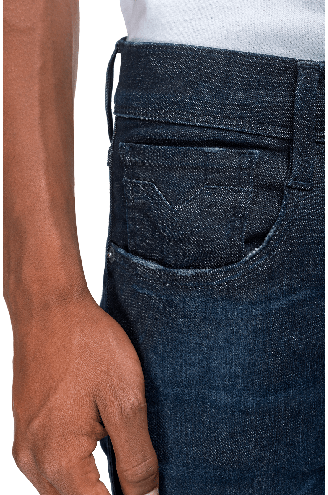 بنطال جينز هايبر فليكس أنباس بقصة ضيقة وسحاب