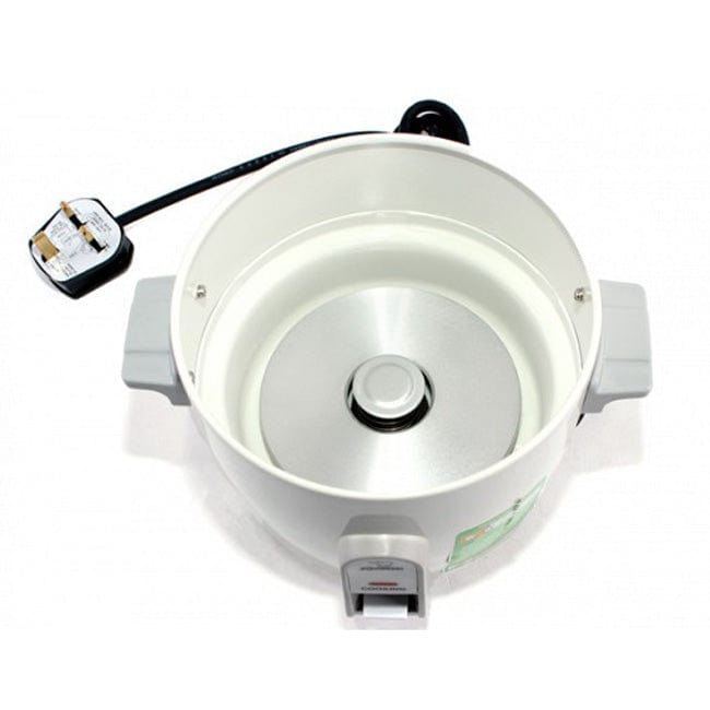 طباخ أرز إلكتروني/سخان 0.6 لتر، أبيض