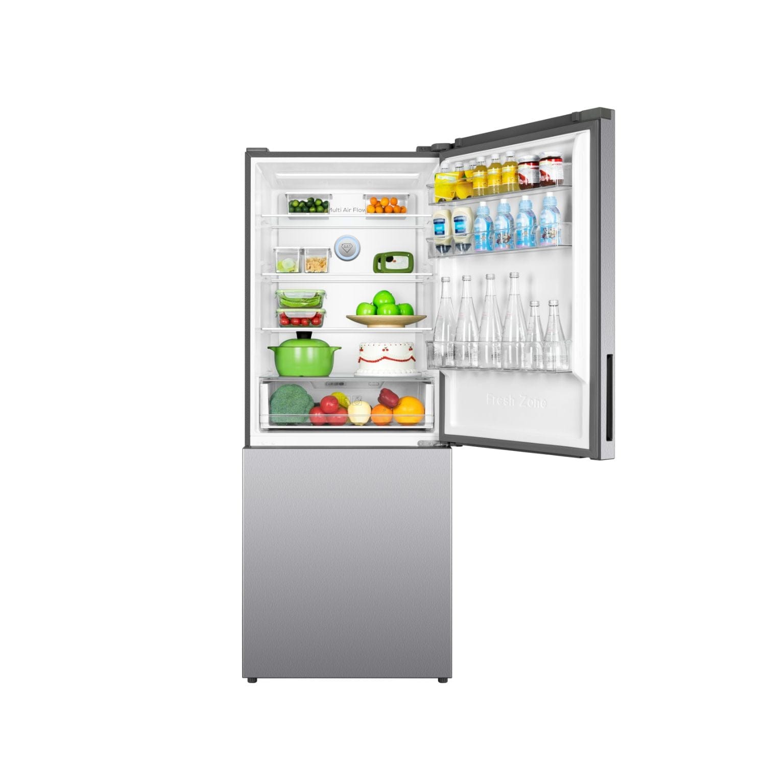 ثلاجة TCL سفلية عاكسة من الفولاذ المقاوم للصدأ سعة 540 لترًا