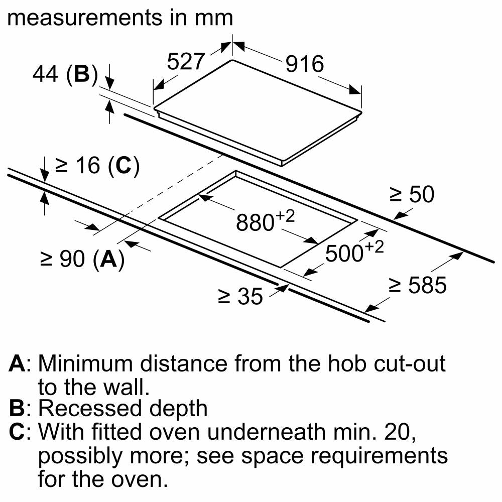 موقد كهربائي من بوش، سلسلة 6، 90 سم