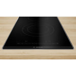 Bosch Series 6, Domino Electric hob, 30 cm, Black, surface mount with frame-PKF375FP2E