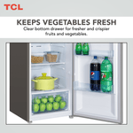 ثلاجة TCL ذات التركيب العلوي من الفولاذ المقاوم للصدأ سعة 324 لترًا
