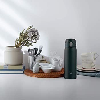 زجاجة مفرغة من الفولاذ المقاوم للصدأ من زويجروشي، سعة 0.48 لتر - أسود