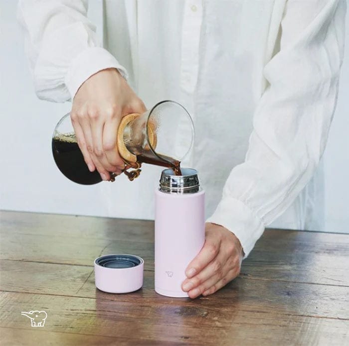 زجاجة مفرغة من الفولاذ المقاوم للصدأ من زوجيروشي، سعة 0.48 لتر - لون أوركيد باهت 