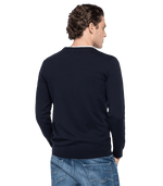 سترة بياقة دائرية من صوف الميرينو