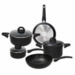 Tognana Grancuci Redstone Rock-In-Black Pot And Pan Set 8-Pieces
