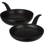 Tognana Grancuci Redstone Rock-In-Black Pot And Pan Set 8-Pieces