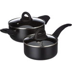 Tognana Grancuci Redstone Rock-In-Black Pot And Pan Set 8-Pieces