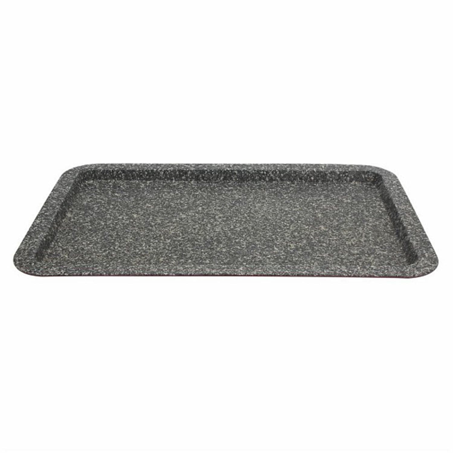Tognana Porcellane Rectangular Oven Universal Carbon Steel Baking Tray, Oven, Rectangular, Grey, Red, Carbon Steel, Enamel