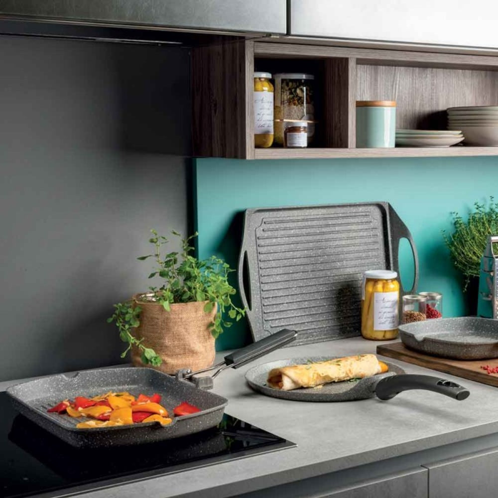 Tognana Mythos Marble Rectangle Grill Pans, 34 Cm Length X 24 Cm Width