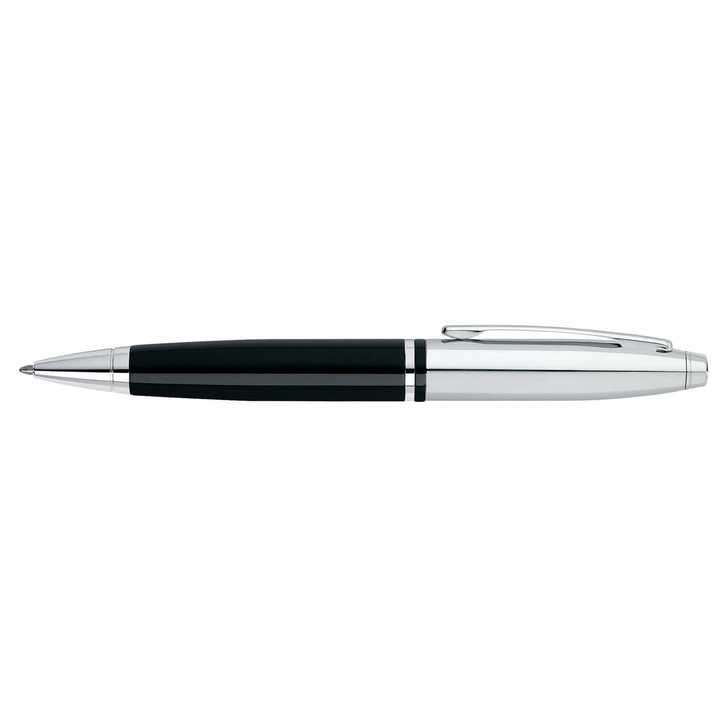 Cross Calais Chrome and Black Lacquer Ballpoint Pen - AT0112-2 - Jashanmal Home