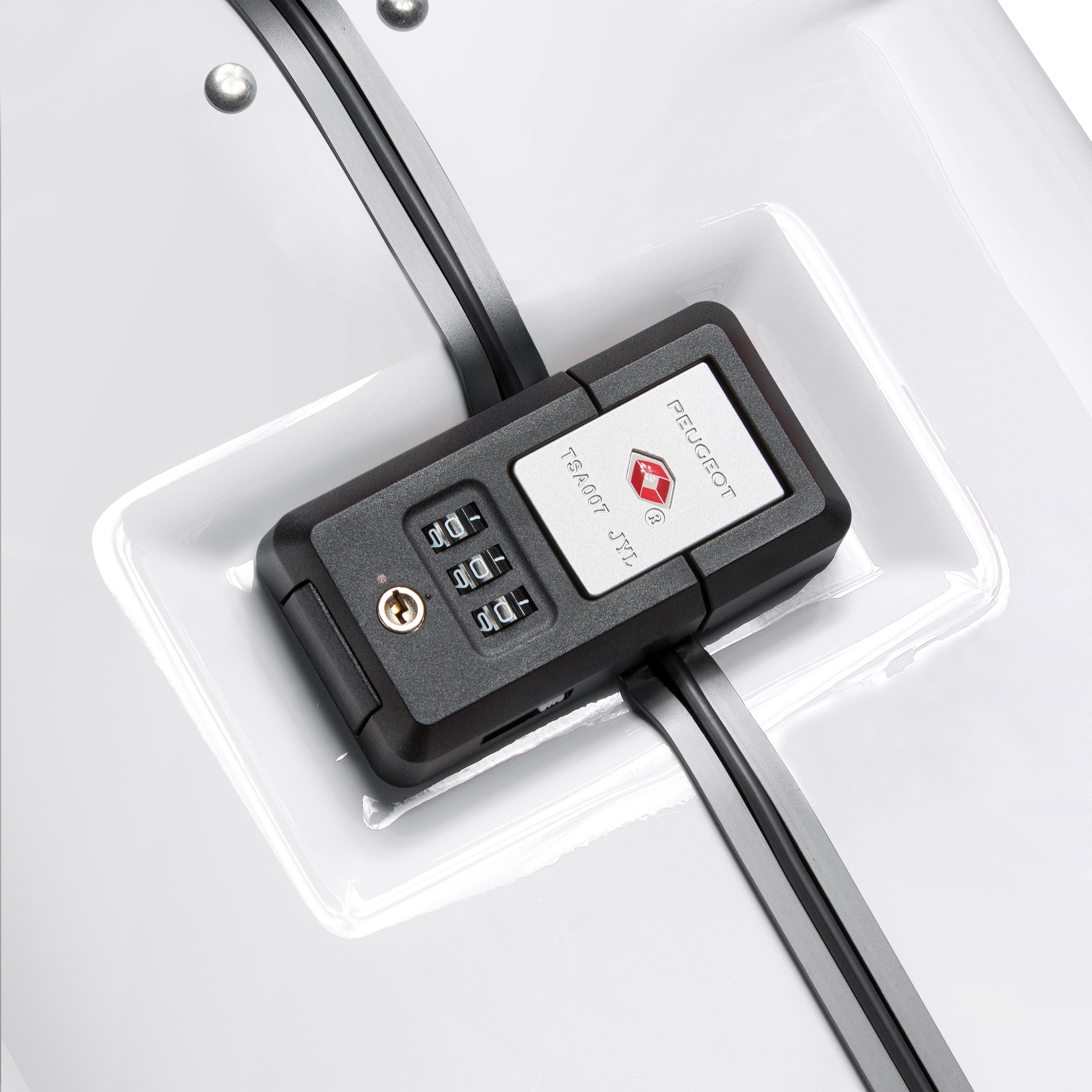 عربة أمتعة بيجو فوياجيز ترافل 80 سم، صلبة، بأربع عجلات مزدوجة، قابلة للحمل في صندوق الأمتعة 