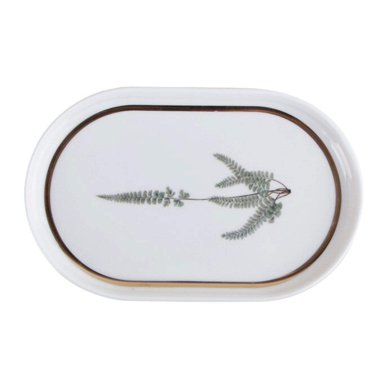 Porland Porselen Botanical Pattern 1 Oval Plate - 18 cm - 04ALM005061 - Jashanmal Home